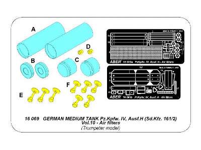 Panzer IV H cz.10 - zestaw dodatkowy - filtry powietrzne - zdjęcie 17