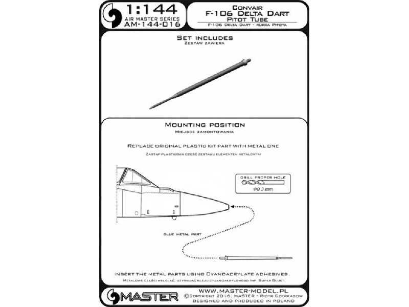 F-106 Delta Dart - Rurka Pitota - zdjęcie 1