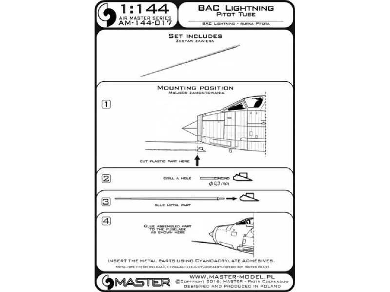 BAC Lightning - Rurka Pitota - zdjęcie 1 BAC Lightning - Rurka Pitota - zdjęcie 1