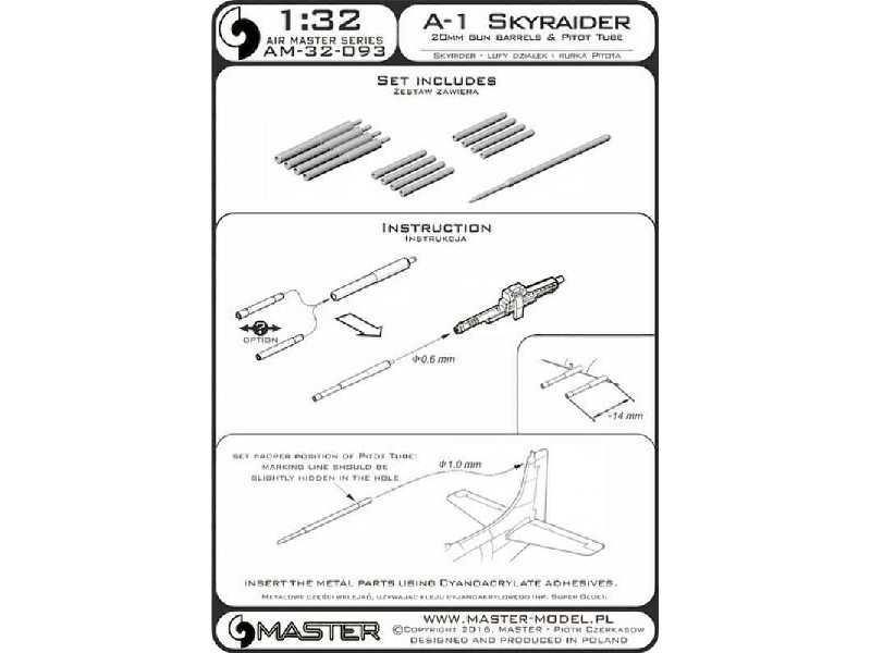 A-1 Skyraider - lufy działek 20mm i Rurka Pitota - zdjęcie 1