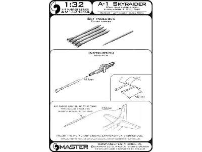 A-1 Skyraider - lufy działek 20mm z tłumikami płomieni i Rurka P - zdjęcie 1