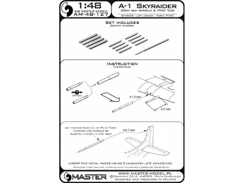 A-1 Skyraider - lufy działek 20mm i Rurka Pitota - zdjęcie 1