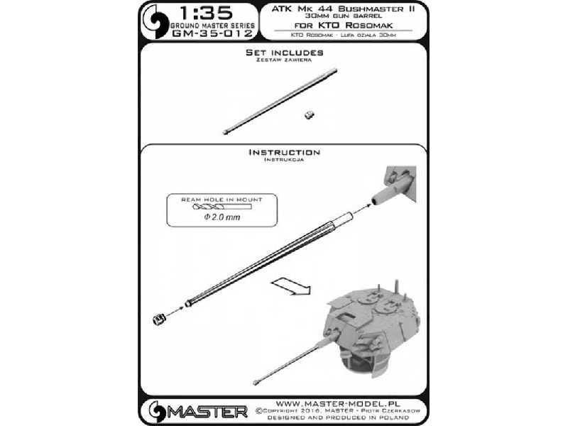 Lufa działa 30mm ATK Mk 44 (Bushmaster II) - używana na KTO Roso - zdjęcie 1 Lufa działa 30mm ATK Mk 44 (Bushmaster II) - używana na KTO Roso - zdjęcie 1