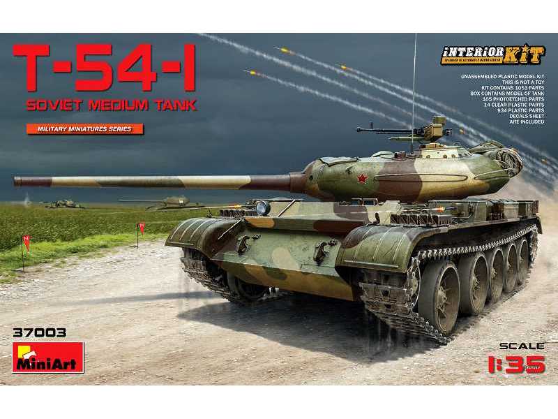 T-54-1 radziecki średni czołg - z wnętrzem - zdjęcie 1 T-54-1 radziecki średni czołg - z wnętrzem - zdjęcie 1