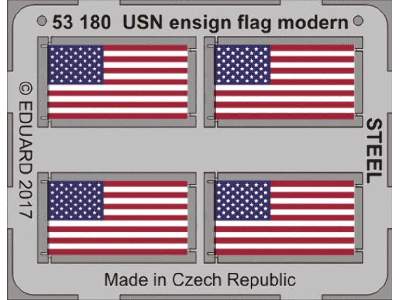 USN ensign flag modern STEEL 1/350 - zdjęcie 1