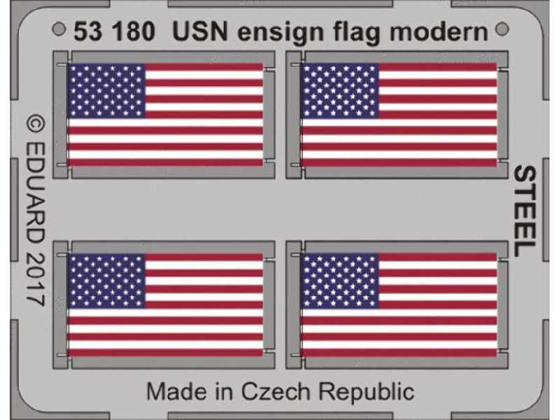 USN ensign flag modern STEEL 1/350 - zdjęcie 1