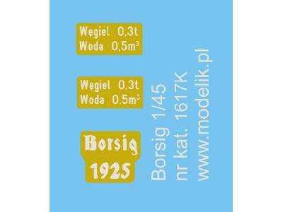 BORSIG Bn2t Niemiecki parowóz wąskotorowy z 1925 roku- kalkomani - zdjęcie 3