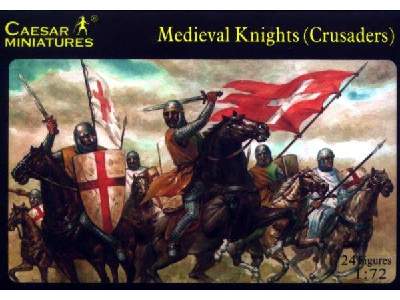Figurki Średniowieczni rycerze - krzyżowcy - zdjęcie 1
