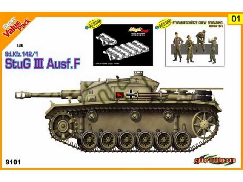 StuG. III Ausf.F Sd. Kfz. 142/1 + figurki - Rosja 1941 - zdjęcie 1 StuG. III Ausf.F Sd. Kfz. 142/1 + figurki - Rosja 1941 - zdjęcie 1