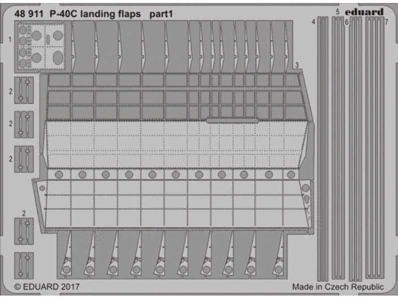 P-40C landing flaps 1/48 - Bronco - zdjęcie 1