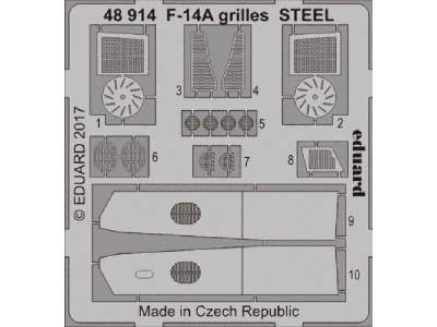 F-14A grilles STEEL 1/48 - Tamiya - zdjęcie 1