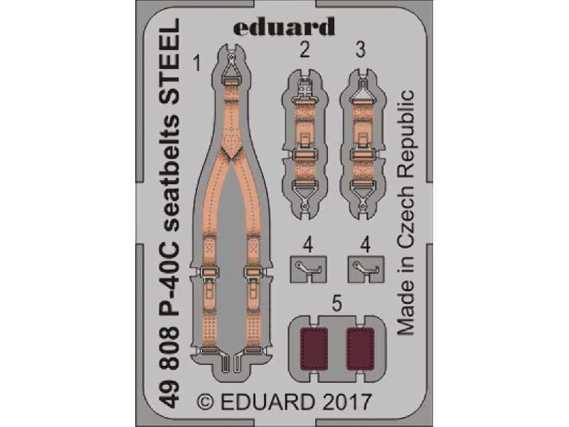 P-40C seatbelts STEEL 1/48 - Bronco - zdjęcie 1 P-40C seatbelts STEEL 1/48 - Bronco - zdjęcie 1