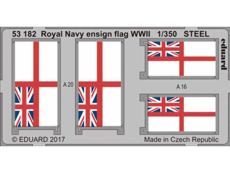 Royal Navy ensign flag WWII STEEL 1/350 - zdjęcie 1