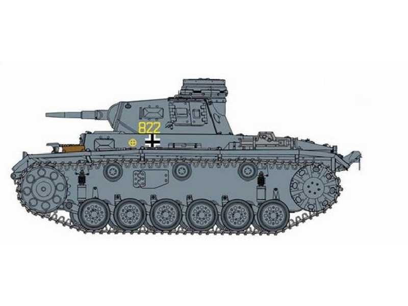 Pz.Kpfw.III Ausf.E/F (2 w 1) + figurki German Winter's Onset - zdjęcie 1 Pz.Kpfw.III Ausf.E/F (2 w 1) + figurki German Winter's Onset - zdjęcie 1