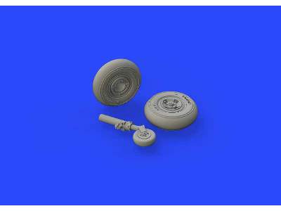 Spitfire Mk. VIII wheels - 4 spoke w/  smooth tire 1/72 - Eduard - zdjęcie 4
