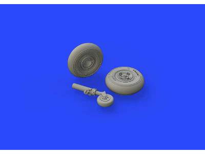 Spitfire Mk. VIII wheels - 4 spoke w/  smooth tire 1/72 - Eduard - zdjęcie 4