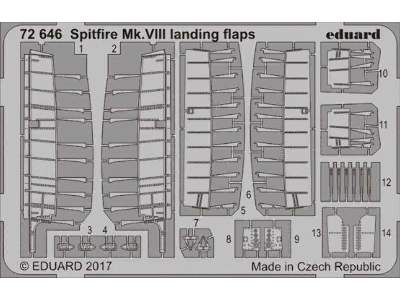 Spitfire Mk. VIII landing flaps 1/72 - Eduard - zdjęcie 1