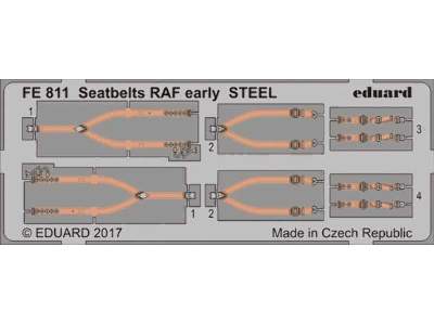 Seatbelts RAF early STEEL 1/48 - zdjęcie 1