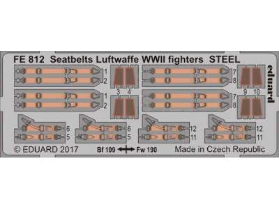 Seatbelts Luftwaffe WWII fighters STEEL 1/48 - zdjęcie 1