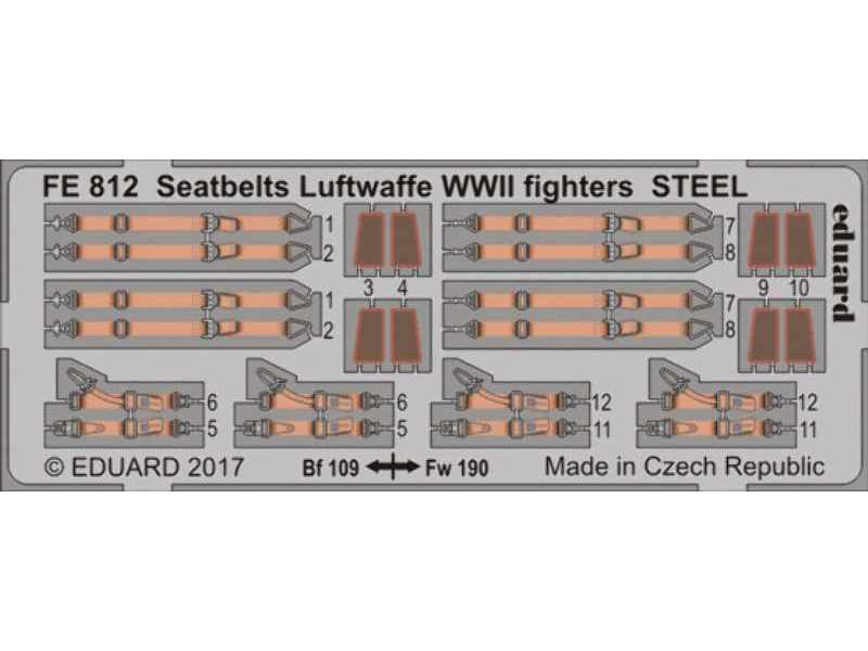 Seatbelts Luftwaffe WWII fighters STEEL 1/48 - zdjęcie 1