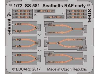 Seatbelts RAF early STEEL 1/72 - zdjęcie 1