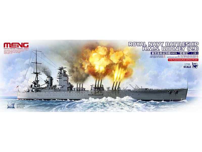 H.M.S. Rodney pancernik brytyjski - zdjęcie 1 H.M.S. Rodney pancernik brytyjski - zdjęcie 1