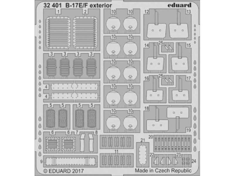 B-17E/ F exterior 1/32 - Hk Models - zdjęcie 1