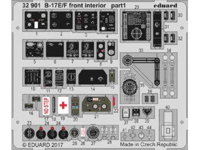 B-17E/ F front interior 1/32 - Hk Models - zdjęcie 1