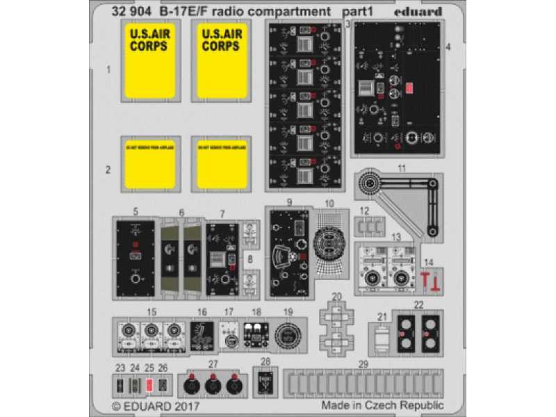 B-17E/ F radio compartment 1/32 - Hk Models - zdjęcie 1