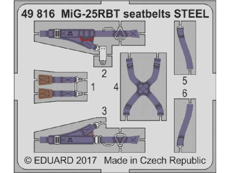 MiG-25RBT seatbelts STEEL 1/48 - zdjęcie 1