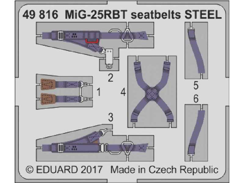 MiG-25RBT seatbelts STEEL 1/48 - zdjęcie 1 MiG-25RBT seatbelts STEEL 1/48 - zdjęcie 1
