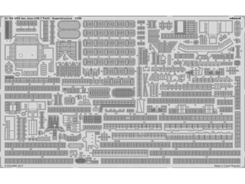 USS Iwo Jima LHD-7 pt.3 superstructure 1/350 - Trumpeter - zdjęcie 1