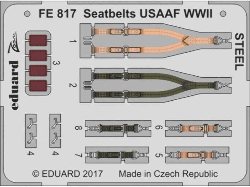 Seatbelts USAAF WWII STEEL 1/48 - zdjęcie 1 Seatbelts USAAF WWII STEEL 1/48 - zdjęcie 1