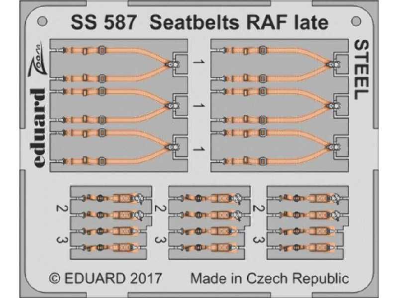 Seatbelts RAF late STEEL 1/72 - zdjęcie 1 Seatbelts RAF late STEEL 1/72 - zdjęcie 1