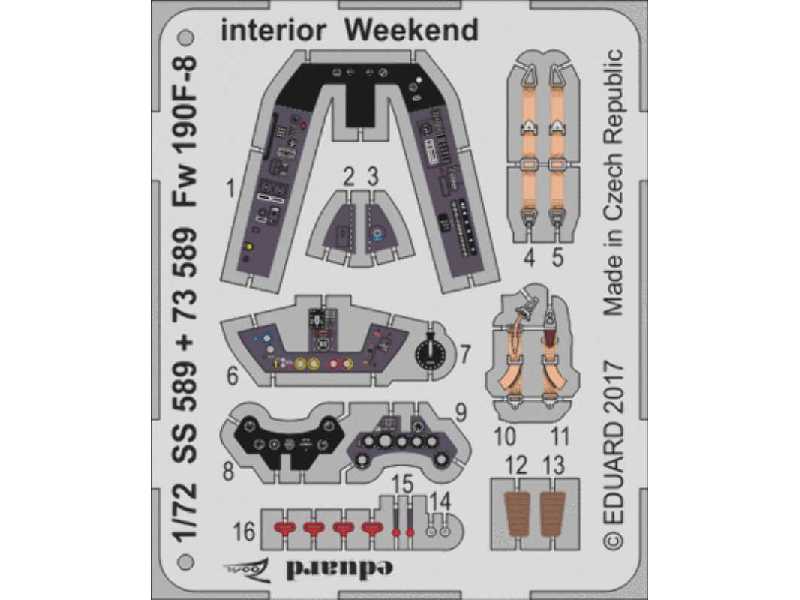 Fw 190F-8 interior Weekend 1/72 - Eduard - zdjęcie 1