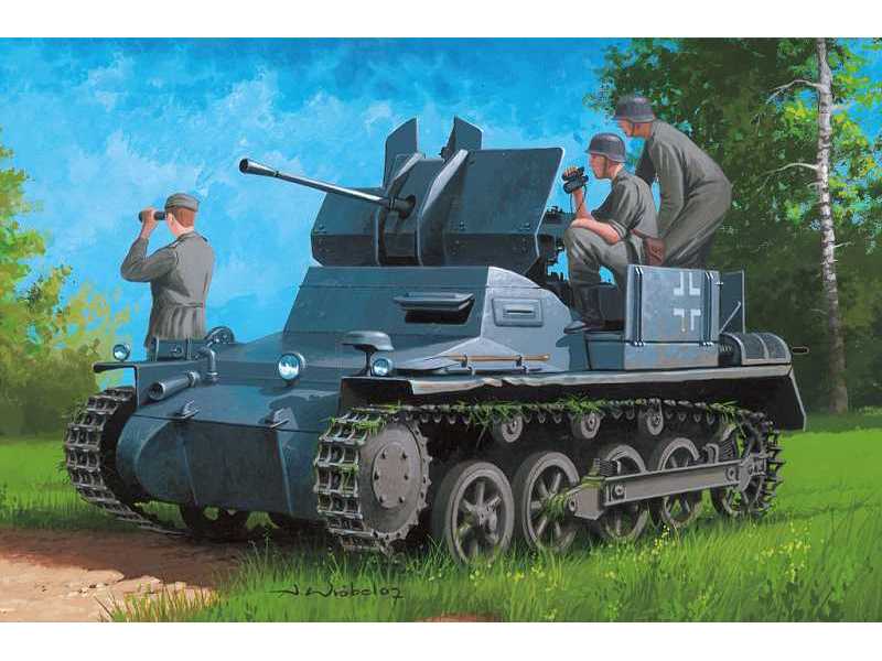 German Flakpanzer IA z przyczepą amunicyjną - zdjęcie 1 German Flakpanzer IA z przyczepą amunicyjną - zdjęcie 1