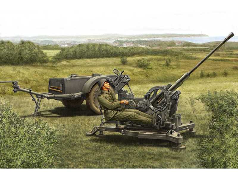 Działo p.lotnicze 2cm Flak38 późne z przyczepką Sd. Ah 51 - zdjęcie 1 Działo p.lotnicze 2cm Flak38 późne z przyczepką Sd. Ah 51 - zdjęcie 1