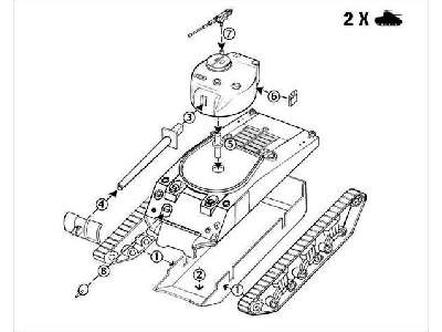 Czołg Sherman M4A2 75mm  - 2 szt. - zdjęcie 2