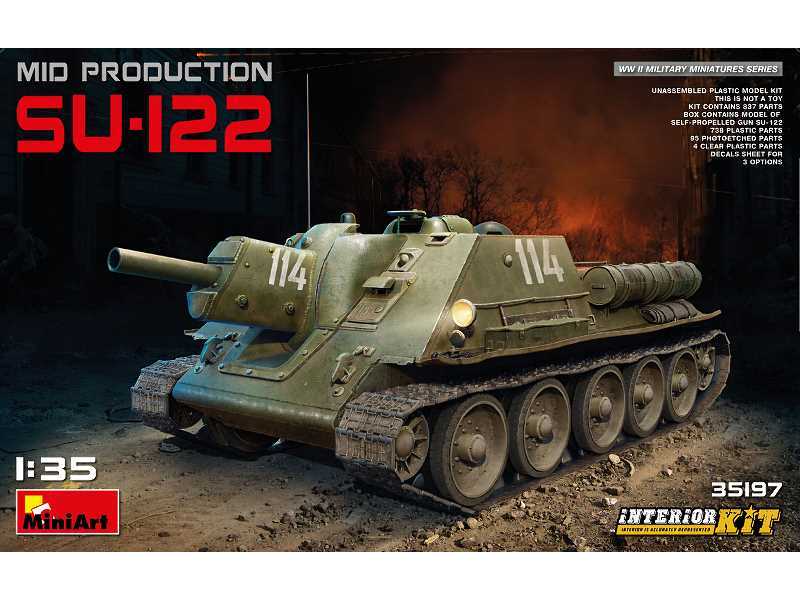 SU-122 środkowa produkcja - z wnętrzem - zdjęcie 1