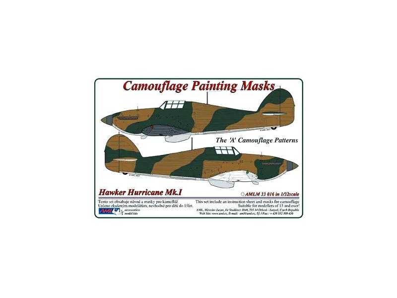 Hawker Hurricane Mk.I - Camouflage Painting Masks - zdjęcie 1 Hawker Hurricane Mk.I - Camouflage Painting Masks - zdjęcie 1