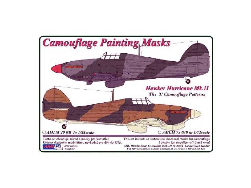 Hawker Hurricane Mk.II - Camouflage Painting Masks - zdjęcie 1 Hawker Hurricane Mk.II - Camouflage Painting Masks - zdjęcie 1