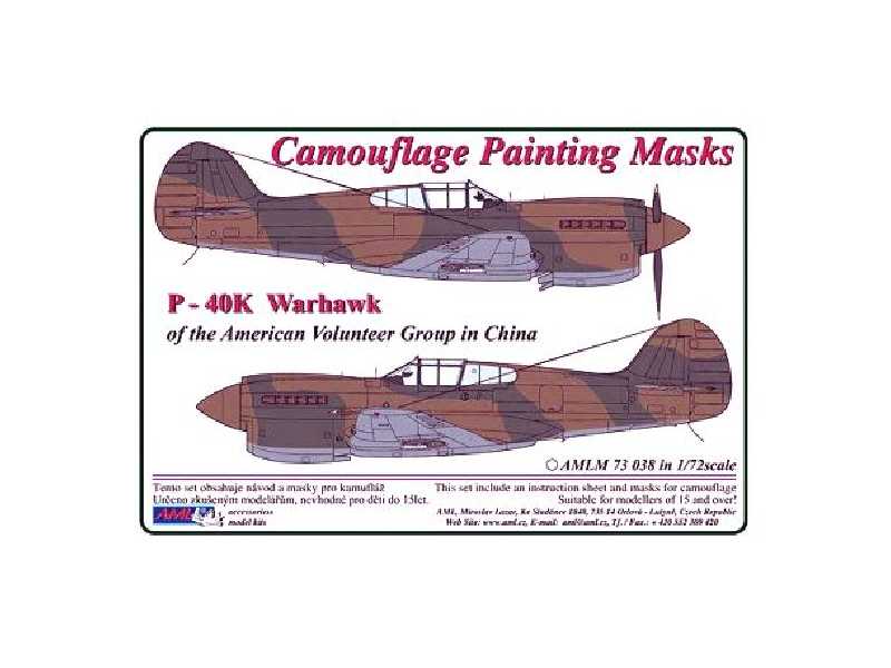 Curtiss P -40 K Warhawk - Camouflage Painting Masks - zdjęcie 1