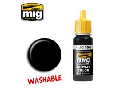 Washable Black 17ml - zdjęcie 1