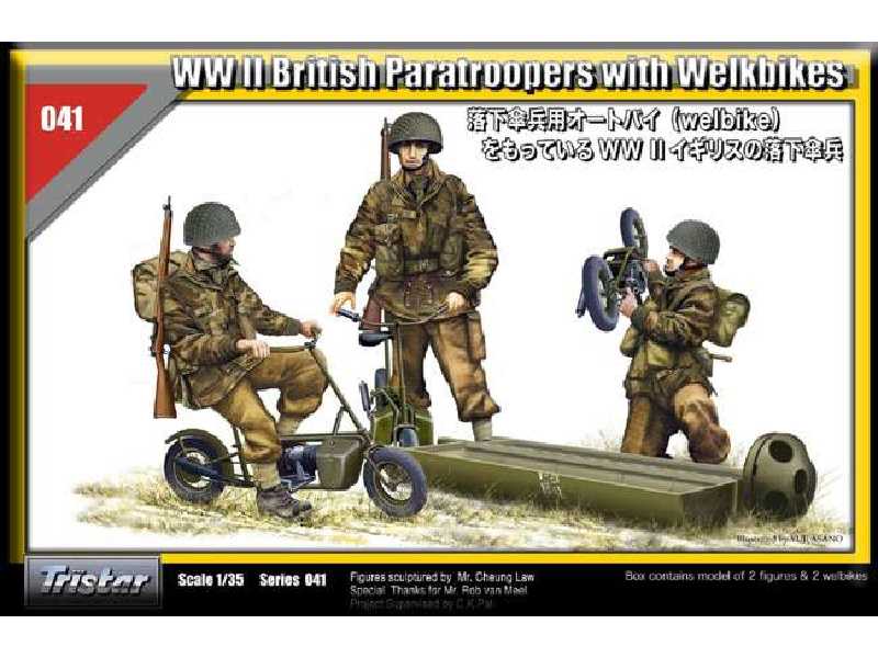 Figurki Brytyjscy spadachroniarze ze skuterami - zdjęcie 1