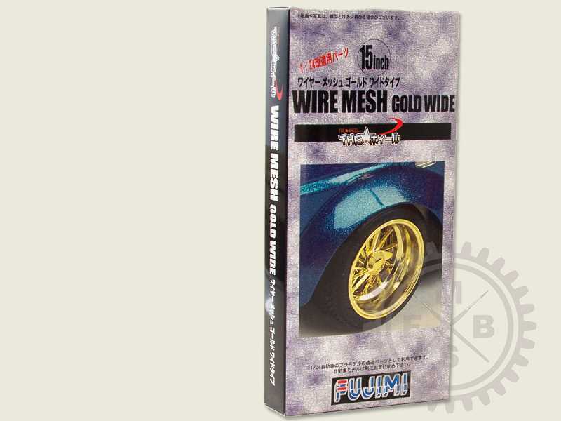 Wheelset: 15inch Wire Mesh (Gold Wide) Wheels and Tyres - zdjęcie 1 Wheelset: 15inch Wire Mesh (Gold Wide) Wheels and Tyres - zdjęcie 1