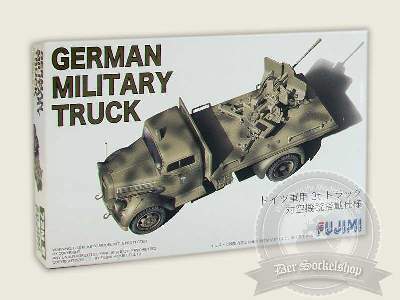 German Military Truck w/Antiaircraft Gun - zdjęcie 1