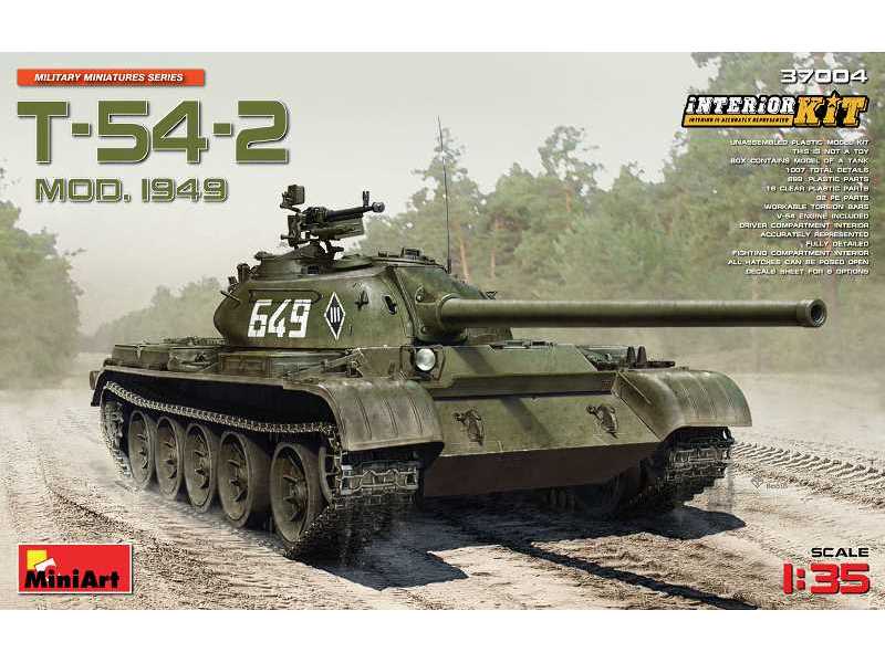 T-54-2 radziecki średni czołg - z wnętrzem - model 1949 - zdjęcie 1 T-54-2 radziecki średni czołg - z wnętrzem - model 1949 - zdjęcie 1
