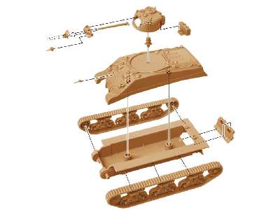 M4A2 Sherman III  - 2 modele do szybkiego złożenia - zdjęcie 5