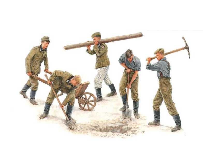 Figurki Niemieccy żołnierze podczas pracy - zdjęcie 1