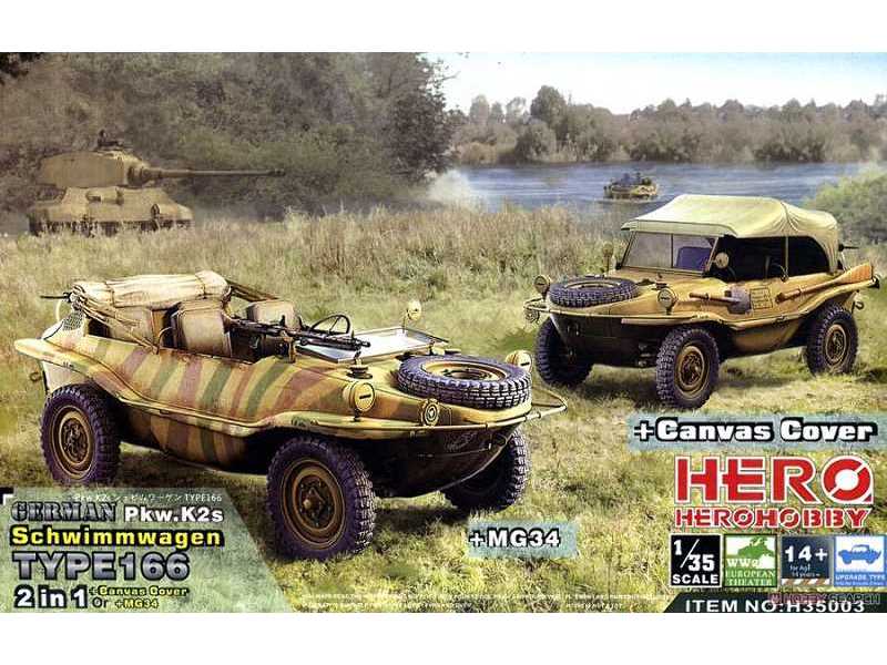 Schwimmwagen Type 166 2 in 1 - MG34 Mounted Type/Canvas Cover - zdjęcie 1 Schwimmwagen Type 166 2 in 1 - MG34 Mounted Type/Canvas Cover - zdjęcie 1
